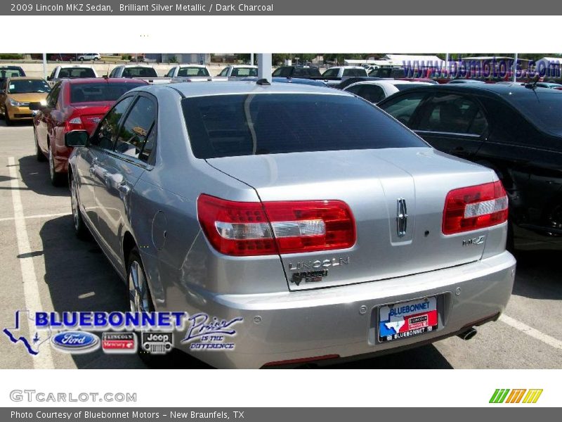 Brilliant Silver Metallic / Dark Charcoal 2009 Lincoln MKZ Sedan