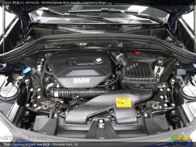 Mediterranean Blue metallic / Canberra Beige 2016 BMW X1 xDrive28i