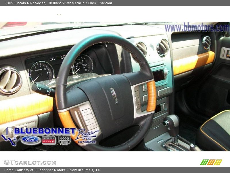 Brilliant Silver Metallic / Dark Charcoal 2009 Lincoln MKZ Sedan