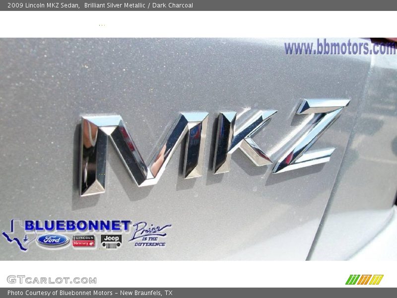 Brilliant Silver Metallic / Dark Charcoal 2009 Lincoln MKZ Sedan