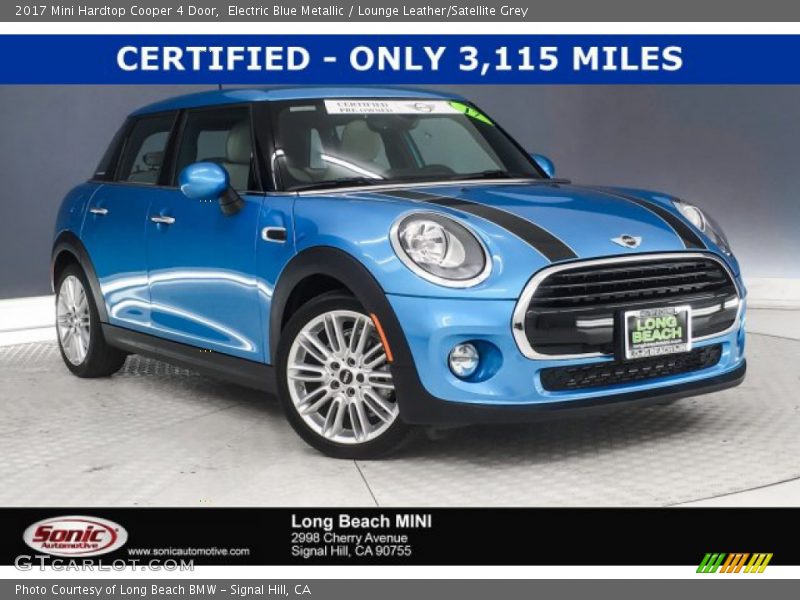 Electric Blue Metallic / Lounge Leather/Satellite Grey 2017 Mini Hardtop Cooper 4 Door