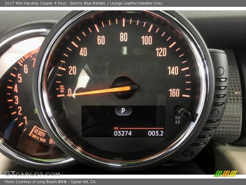Electric Blue Metallic / Lounge Leather/Satellite Grey 2017 Mini Hardtop Cooper 4 Door