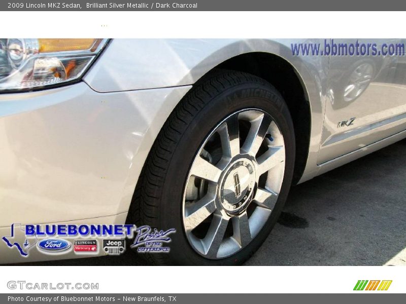 Brilliant Silver Metallic / Dark Charcoal 2009 Lincoln MKZ Sedan