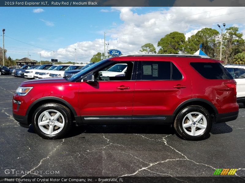 Ruby Red / Medium Black 2019 Ford Explorer XLT