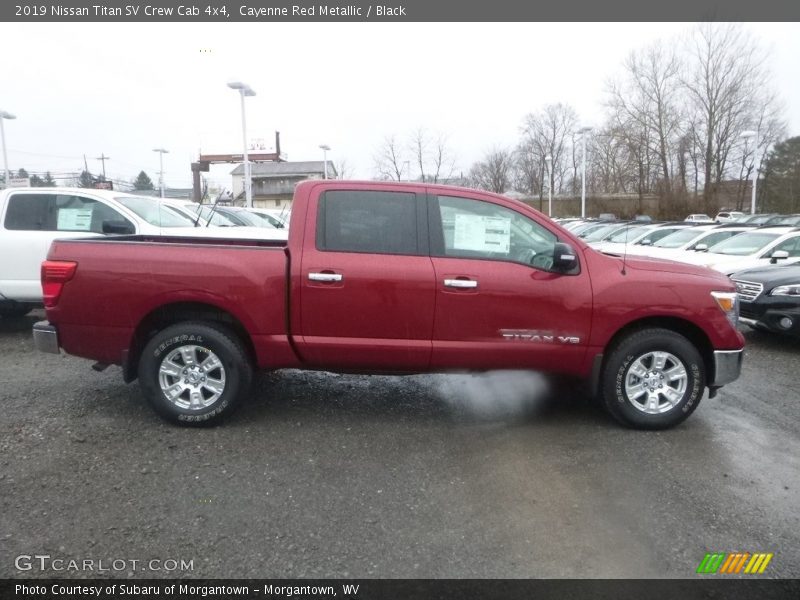 Cayenne Red Metallic / Black 2019 Nissan Titan SV Crew Cab 4x4