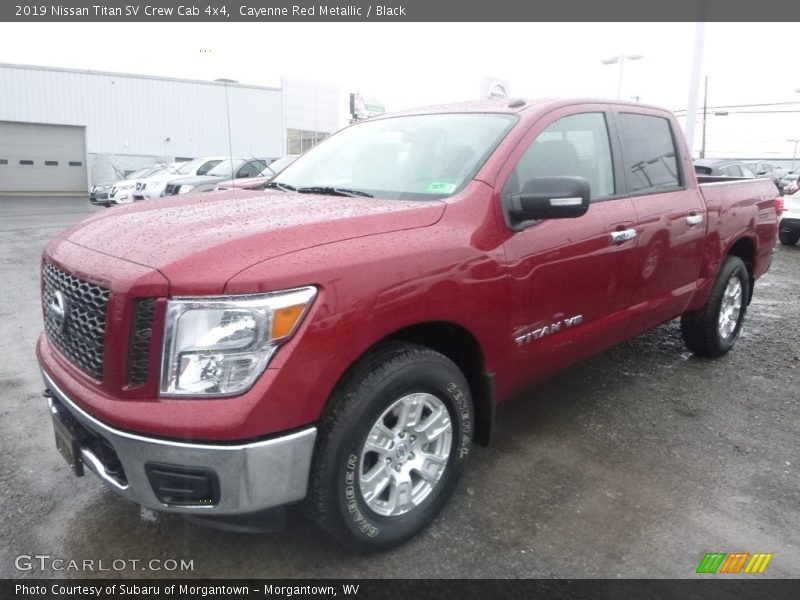 Cayenne Red Metallic / Black 2019 Nissan Titan SV Crew Cab 4x4