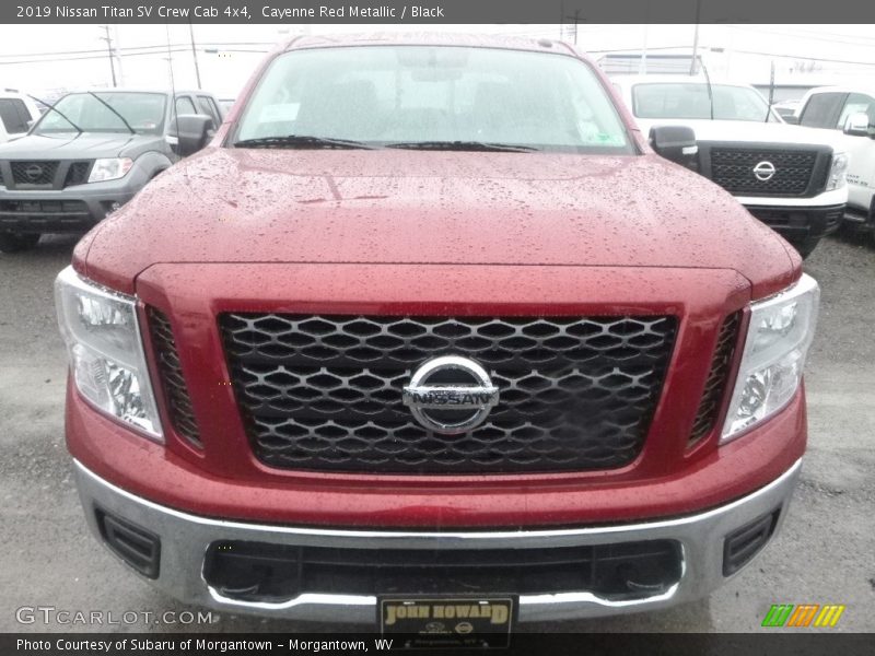 Cayenne Red Metallic / Black 2019 Nissan Titan SV Crew Cab 4x4