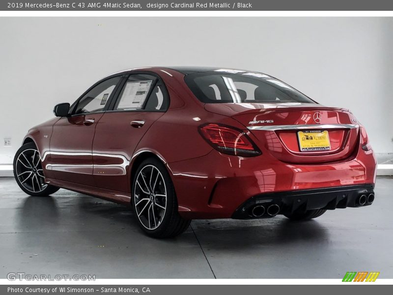 designo Cardinal Red Metallic / Black 2019 Mercedes-Benz C 43 AMG 4Matic Sedan