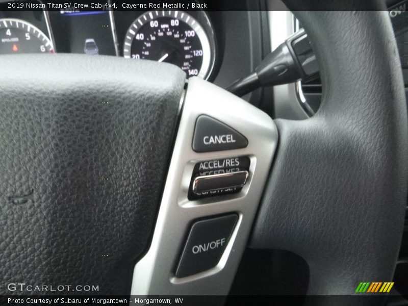 Cayenne Red Metallic / Black 2019 Nissan Titan SV Crew Cab 4x4