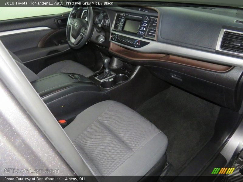 Predawn Gray Mica / Black 2018 Toyota Highlander LE AWD