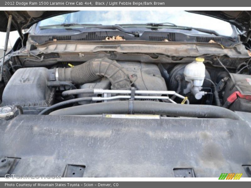 Black / Light Pebble Beige/Bark Brown 2012 Dodge Ram 1500 Laramie Crew Cab 4x4