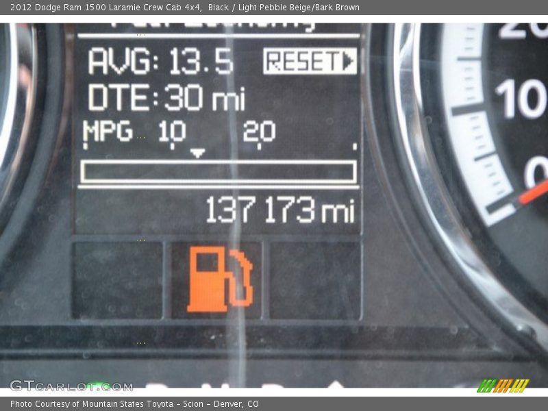 Black / Light Pebble Beige/Bark Brown 2012 Dodge Ram 1500 Laramie Crew Cab 4x4
