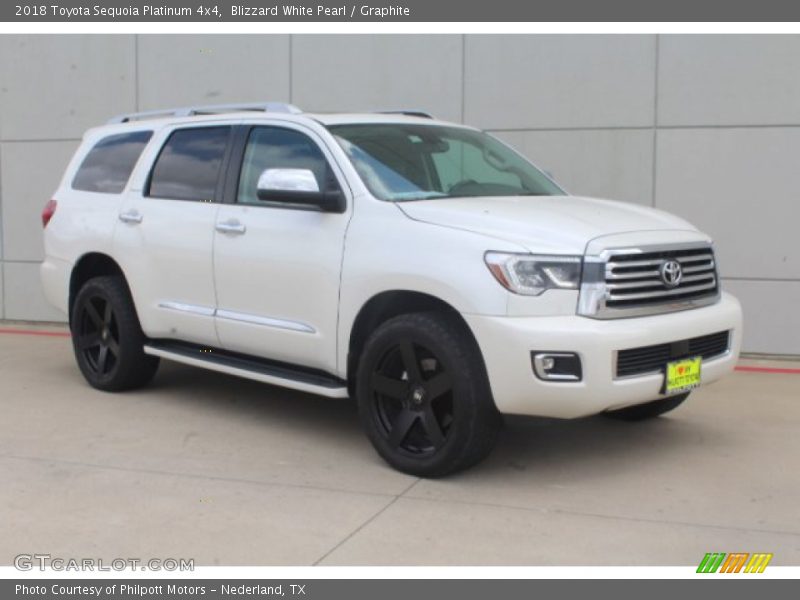 Blizzard White Pearl / Graphite 2018 Toyota Sequoia Platinum 4x4