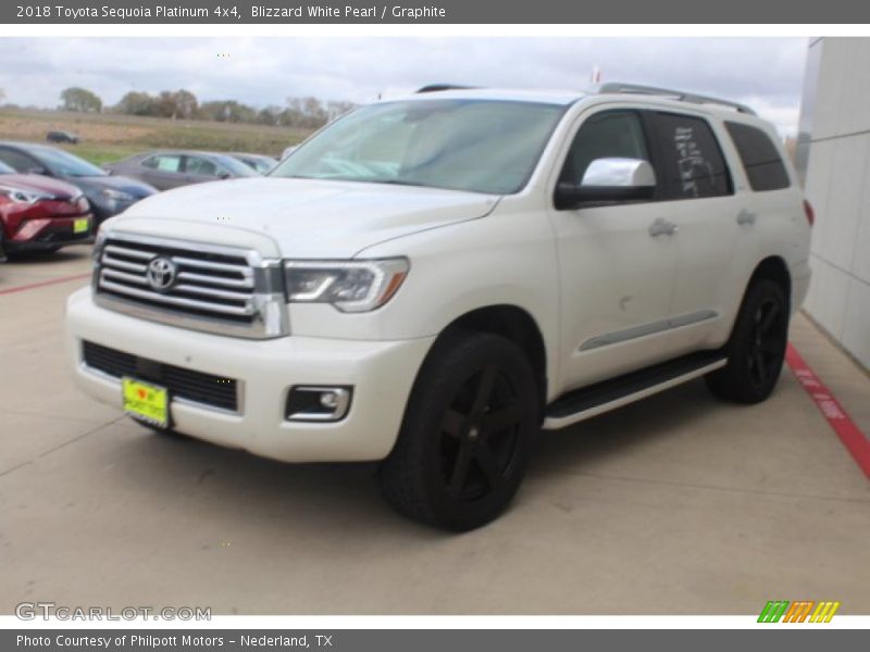 Blizzard White Pearl / Graphite 2018 Toyota Sequoia Platinum 4x4