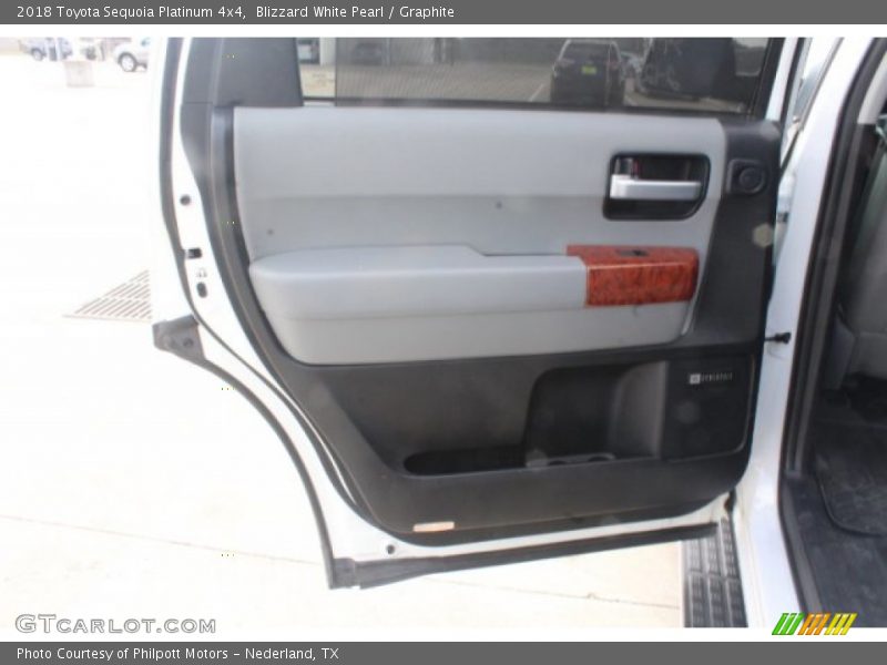 Blizzard White Pearl / Graphite 2018 Toyota Sequoia Platinum 4x4