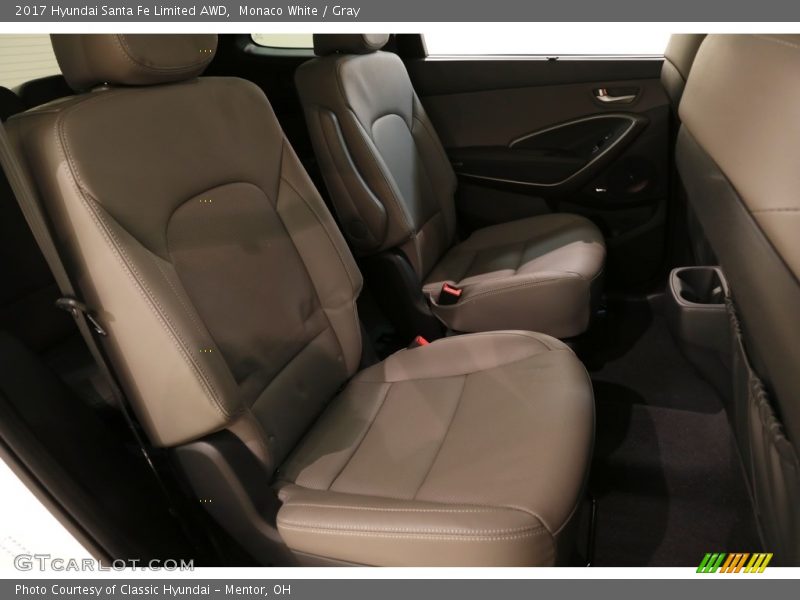 Monaco White / Gray 2017 Hyundai Santa Fe Limited AWD
