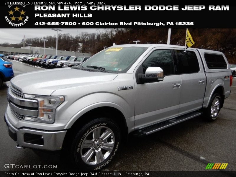 Ingot Silver / Black 2018 Ford F150 Lariat SuperCrew 4x4