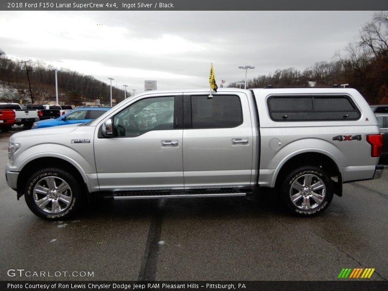 Ingot Silver / Black 2018 Ford F150 Lariat SuperCrew 4x4