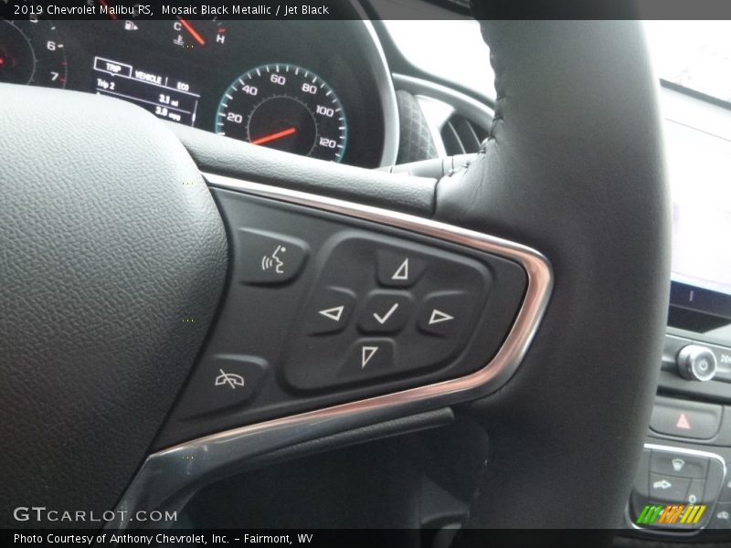 Mosaic Black Metallic / Jet Black 2019 Chevrolet Malibu RS