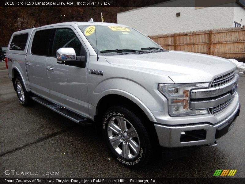 Ingot Silver / Black 2018 Ford F150 Lariat SuperCrew 4x4