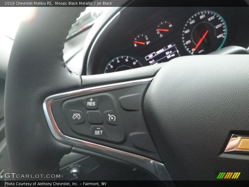 Mosaic Black Metallic / Jet Black 2019 Chevrolet Malibu RS