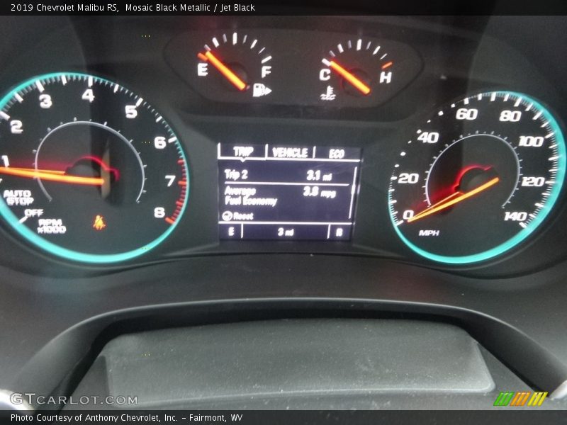 Mosaic Black Metallic / Jet Black 2019 Chevrolet Malibu RS