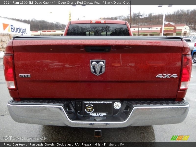 Deep Cherry Red Crystal Pearl / Black/Diesel Gray 2014 Ram 1500 SLT Quad Cab 4x4