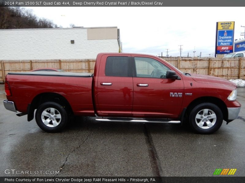 Deep Cherry Red Crystal Pearl / Black/Diesel Gray 2014 Ram 1500 SLT Quad Cab 4x4