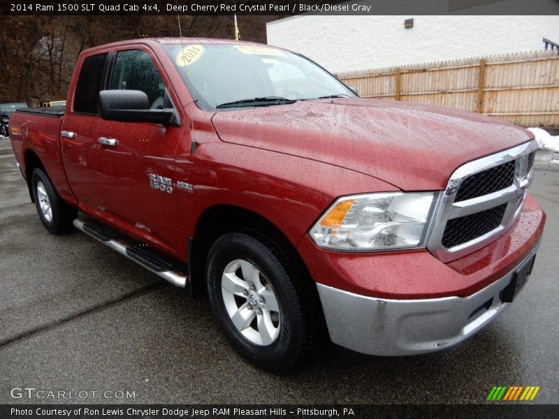 Deep Cherry Red Crystal Pearl / Black/Diesel Gray 2014 Ram 1500 SLT Quad Cab 4x4