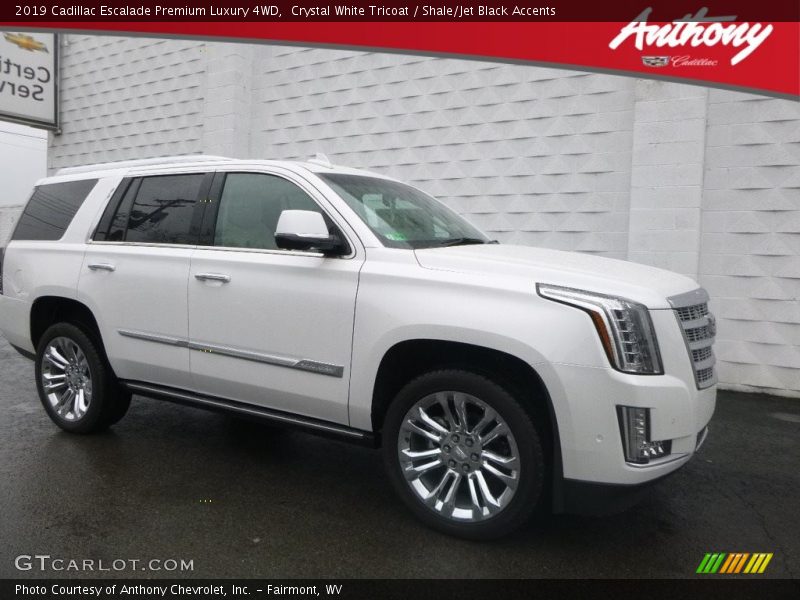 Crystal White Tricoat / Shale/Jet Black Accents 2019 Cadillac Escalade Premium Luxury 4WD