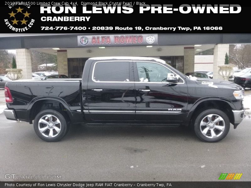 Diamond Black Crystal Pearl / Black 2019 Ram 1500 Limited Crew Cab 4x4