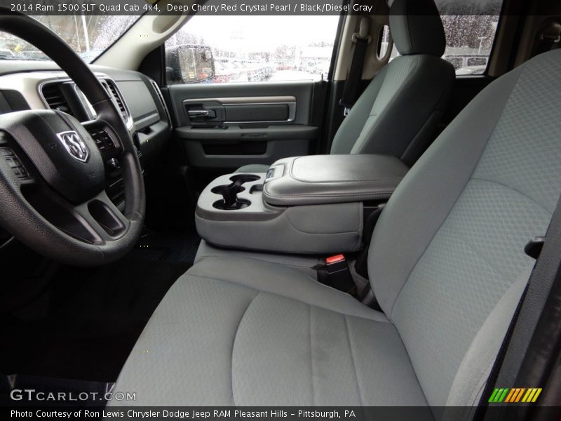 Deep Cherry Red Crystal Pearl / Black/Diesel Gray 2014 Ram 1500 SLT Quad Cab 4x4