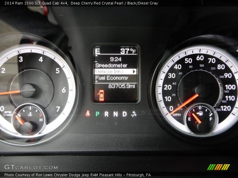 Deep Cherry Red Crystal Pearl / Black/Diesel Gray 2014 Ram 1500 SLT Quad Cab 4x4