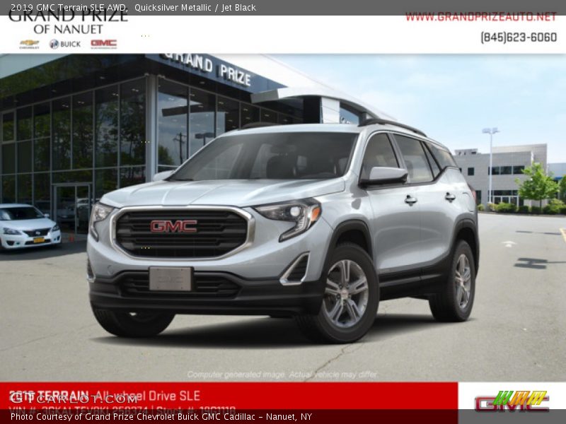 Quicksilver Metallic / Jet Black 2019 GMC Terrain SLE AWD