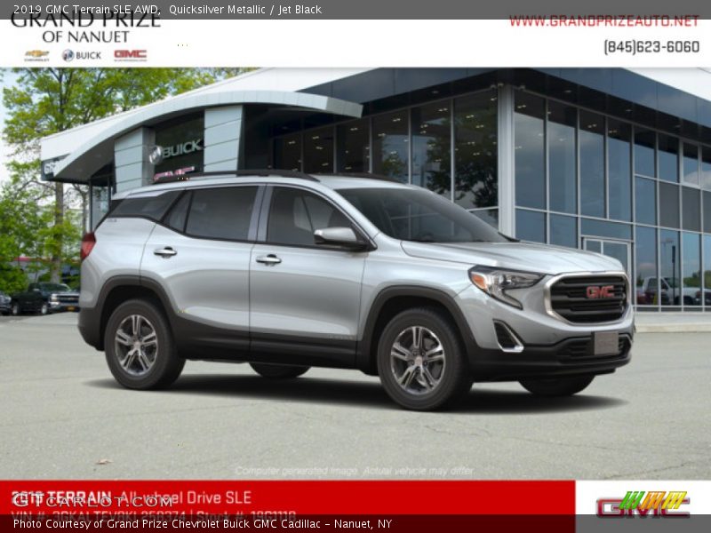 Quicksilver Metallic / Jet Black 2019 GMC Terrain SLE AWD