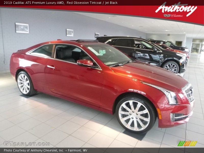 Red Obsession Tintcoat / Jet Black 2019 Cadillac ATS Premium Luxury AWD