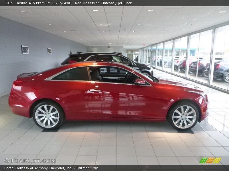 Red Obsession Tintcoat / Jet Black 2019 Cadillac ATS Premium Luxury AWD