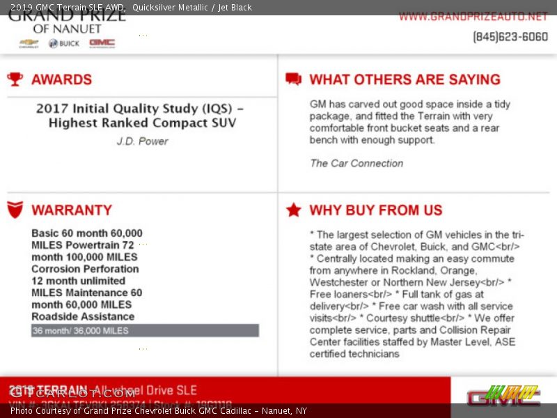 Quicksilver Metallic / Jet Black 2019 GMC Terrain SLE AWD