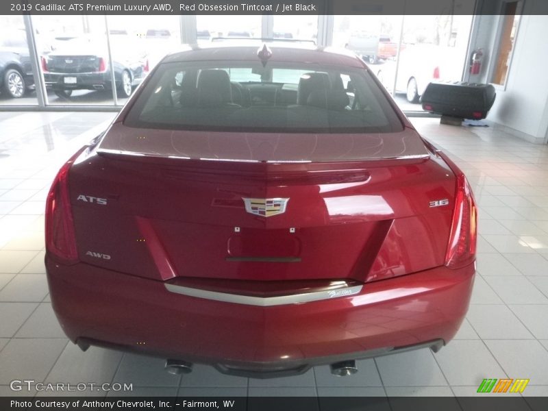 Red Obsession Tintcoat / Jet Black 2019 Cadillac ATS Premium Luxury AWD