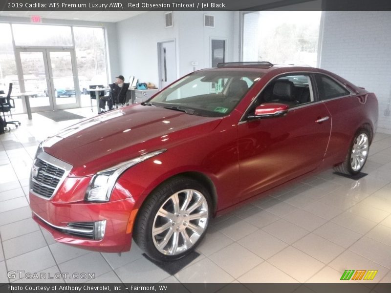 Red Obsession Tintcoat / Jet Black 2019 Cadillac ATS Premium Luxury AWD