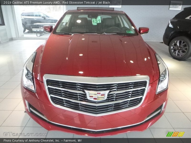 Red Obsession Tintcoat / Jet Black 2019 Cadillac ATS Premium Luxury AWD