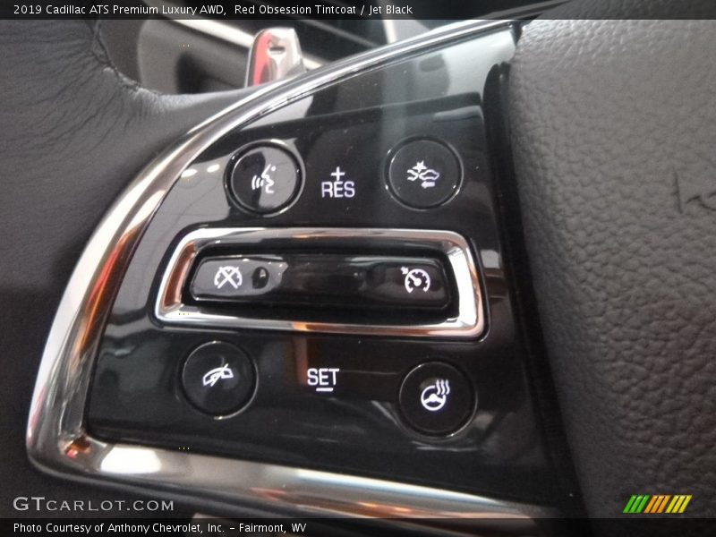 Red Obsession Tintcoat / Jet Black 2019 Cadillac ATS Premium Luxury AWD