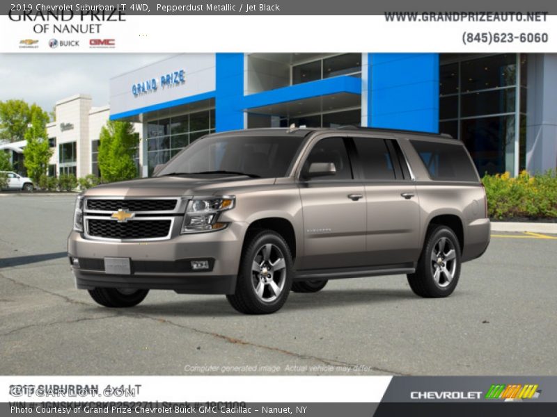 Pepperdust Metallic / Jet Black 2019 Chevrolet Suburban LT 4WD