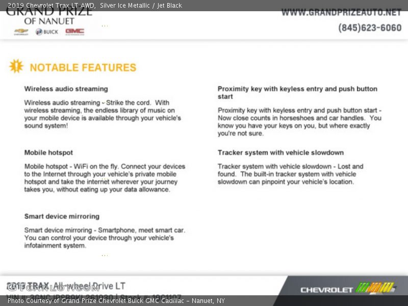 Silver Ice Metallic / Jet Black 2019 Chevrolet Trax LT AWD