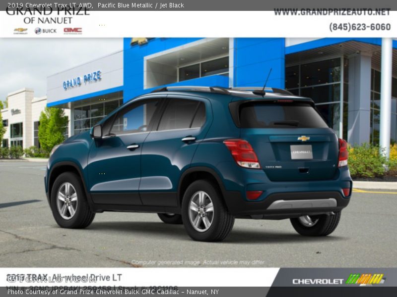 Pacific Blue Metallic / Jet Black 2019 Chevrolet Trax LT AWD