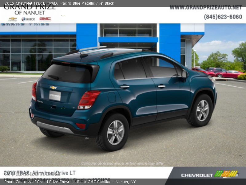 Pacific Blue Metallic / Jet Black 2019 Chevrolet Trax LT AWD