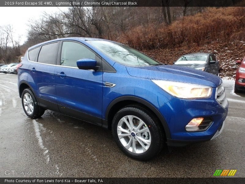 Lightning Blue / Chromite Gray/Charcoal Black 2019 Ford Escape SE 4WD