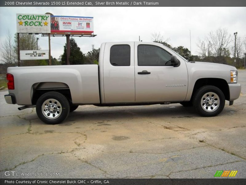 Silver Birch Metallic / Dark Titanium 2008 Chevrolet Silverado 1500 LS Extended Cab