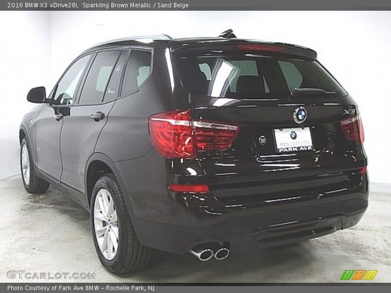 Sparkling Brown Metallic / Sand Beige 2016 BMW X3 xDrive28i