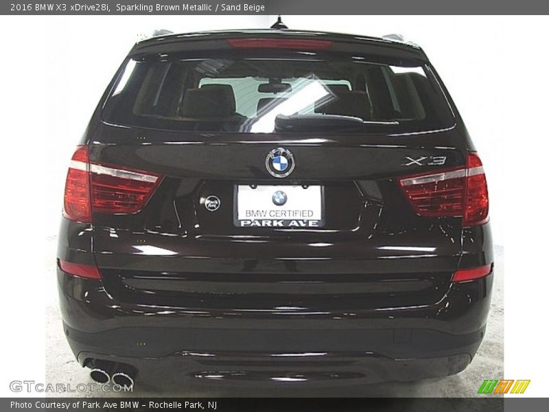 Sparkling Brown Metallic / Sand Beige 2016 BMW X3 xDrive28i